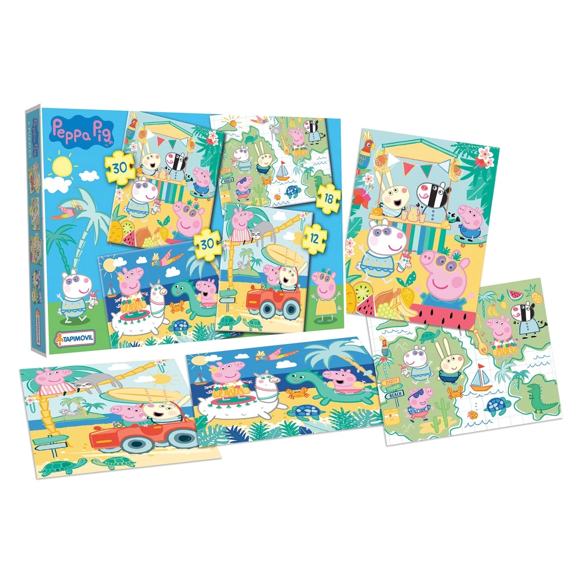 4 Rompecabezas de 30, 18 y 12 piezas Peppa Pig – Tapimovil